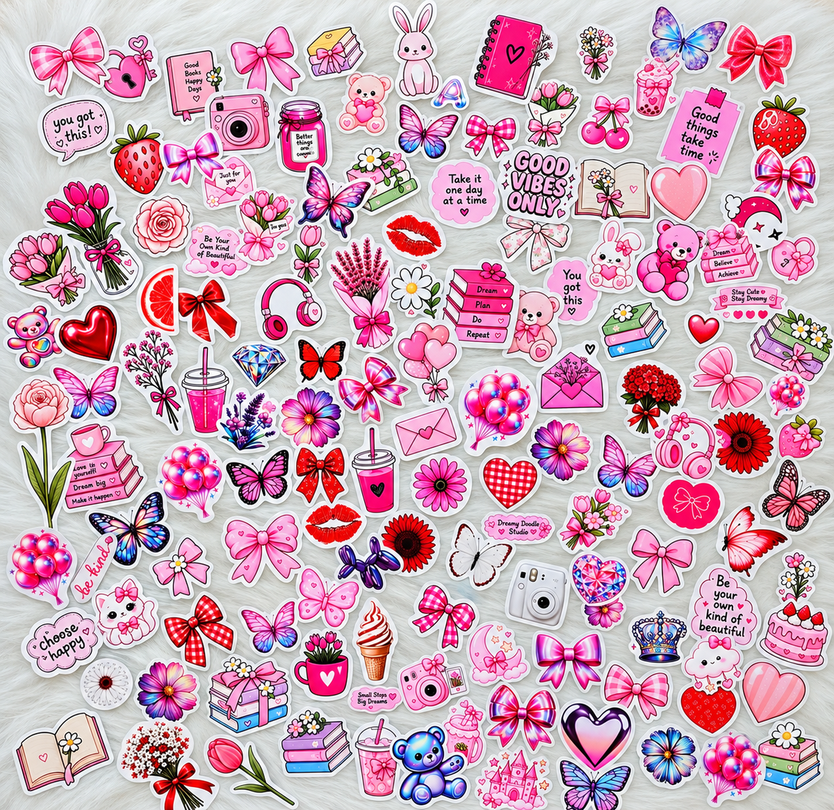 50 Random transparent stickers