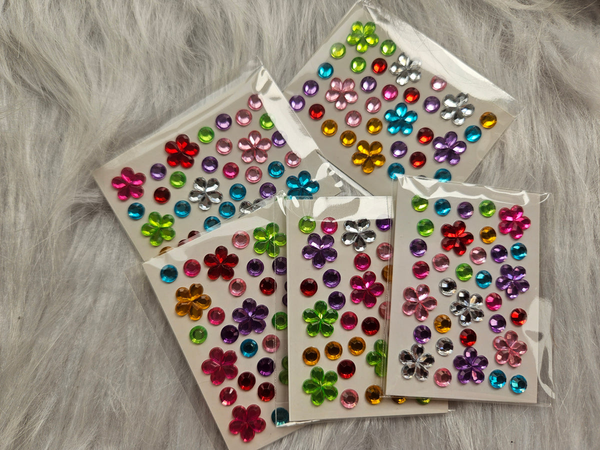 Gem stones sheet stickers