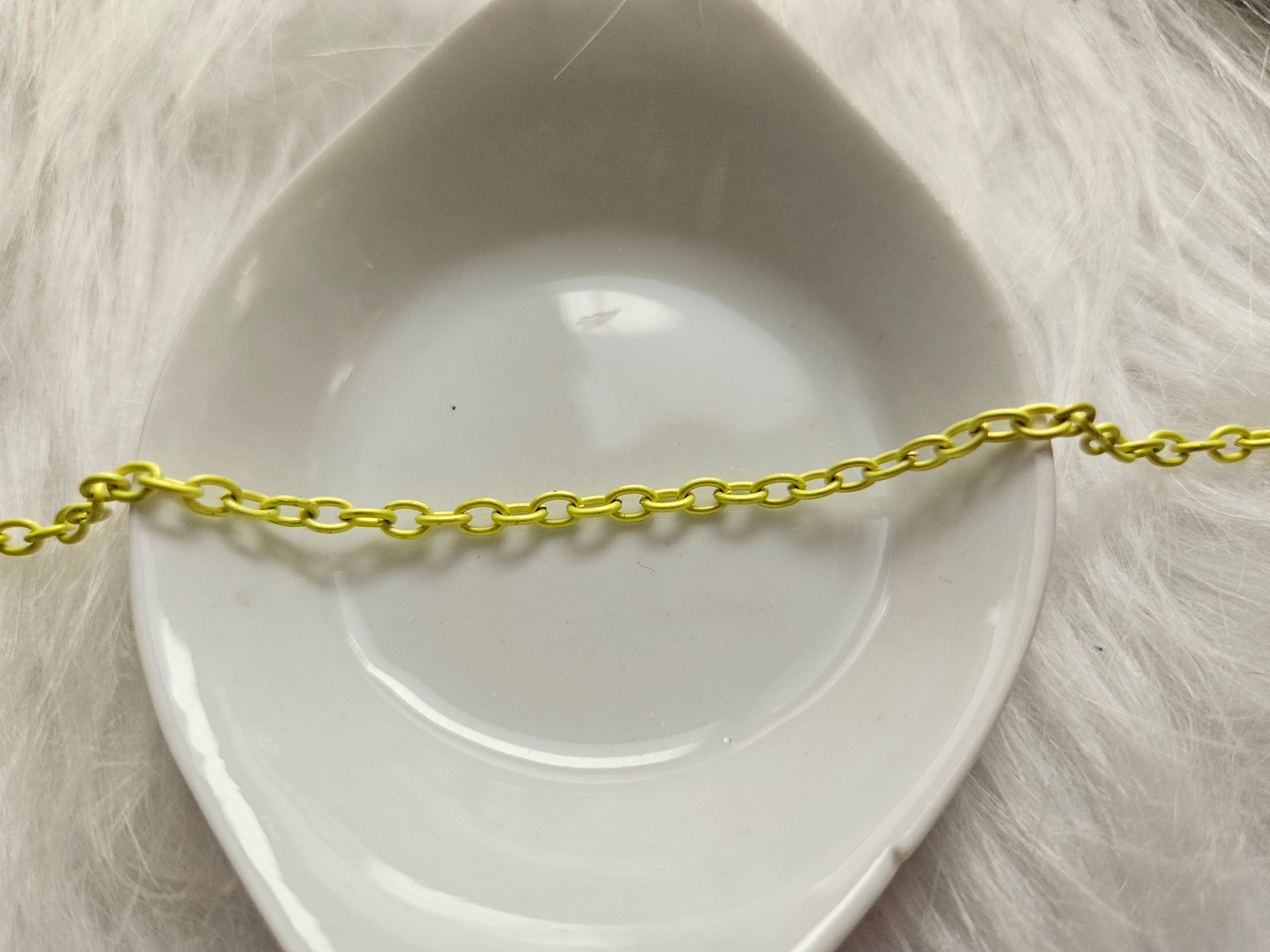 Colored metal necklaces